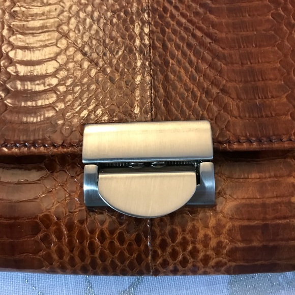 Vintage skin and suede clutch - Picture 3 of 7